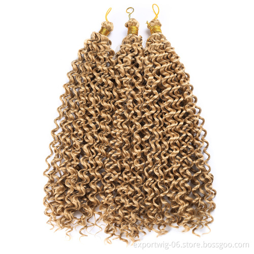 Wholesale  Water Wave Hair Deep Water Wave Bundles Crochet Hair Water Weave Ombre Crochet Curly Hair